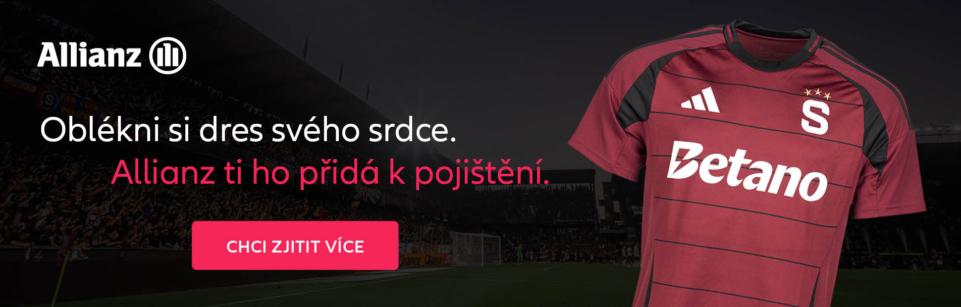 Oblékni si dres svého srdce. Allianz ti ho přidá k pojištění.